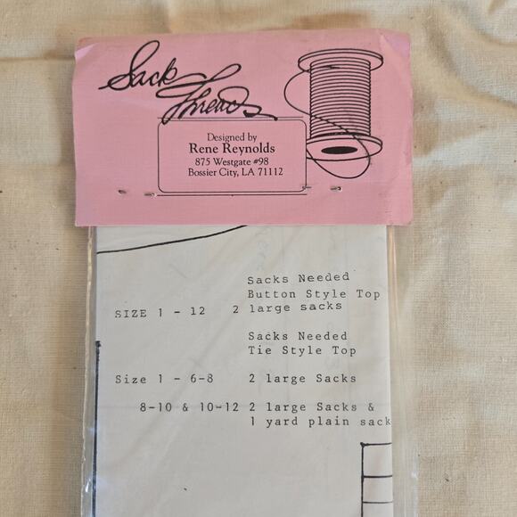 Flour Sack Children Jumper Pattern Kit and 3 Flour Sacks O'le School Flour New - Picture 11 of 12